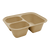 10x7.5x3" (48 oz) Fiber Container, 3-Compt