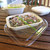 Lid - 10x7.5" Fiber Containers, Clear PLA, Stripe