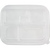 Lid - Fiber Bento Box, 5-Compt, Clear PLA
