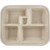 12x9.5x2” Fiber Bento Box, 5-Compt