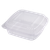 8x8x3" (46 oz) Hinged Clamshell, Clear PLA