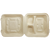 9x9x3" Fiber Clamshell, 3-Compt