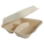 9x9x3" Fiber Clamshell, 3-Compt, Laminated