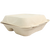 9x9x3" Fiber Clamshell, 3-Compt, Laminated