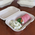 9x6x3" Fiber Hinged Hoagie Box