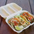8x7x3" Fiber Taco Box, 3-Compt