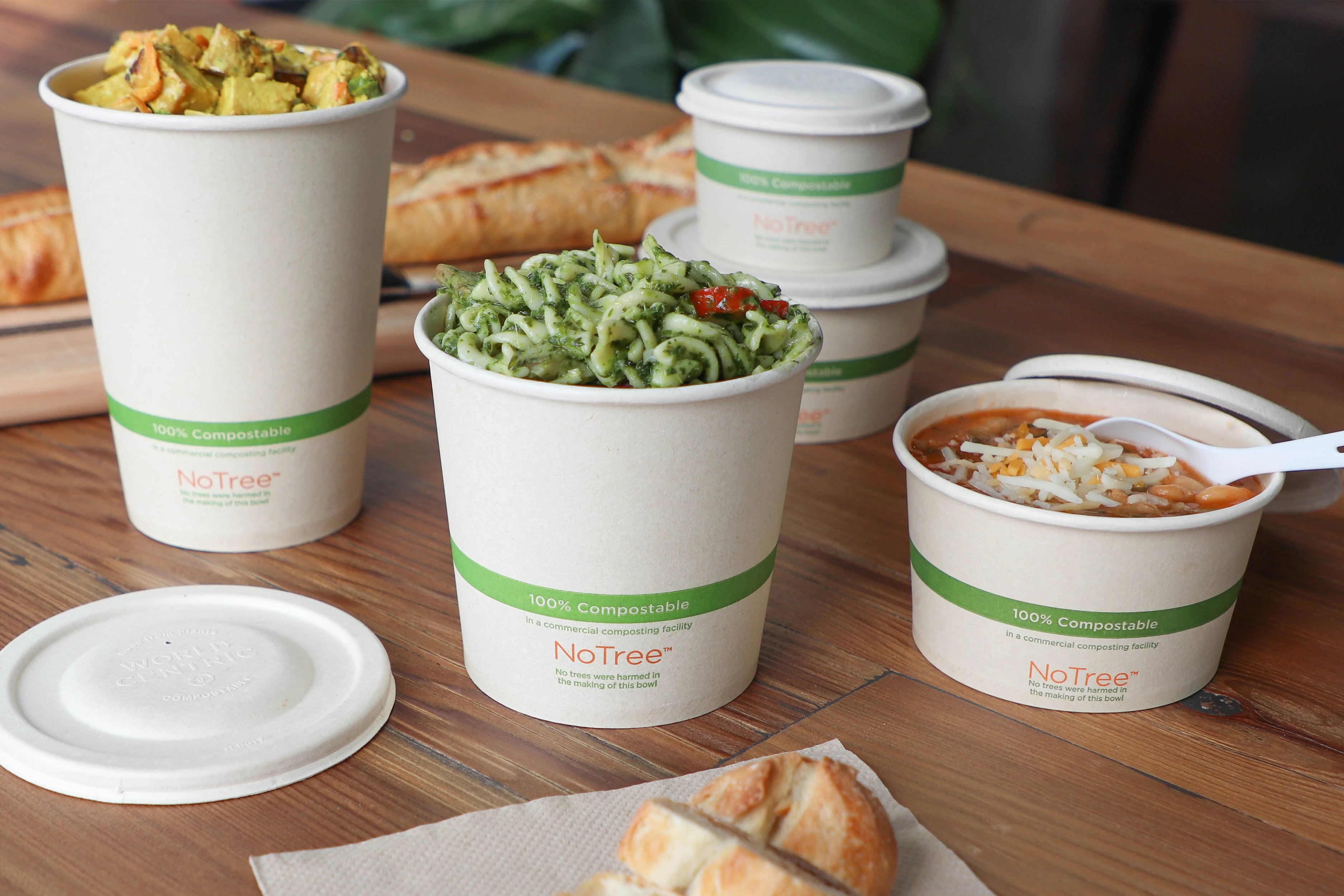 World Centric compostable paper bowls