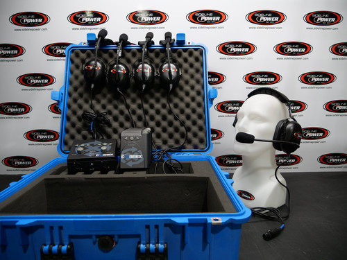 CoachComm Connex Headsets – 2 up 3 down setup (Black)