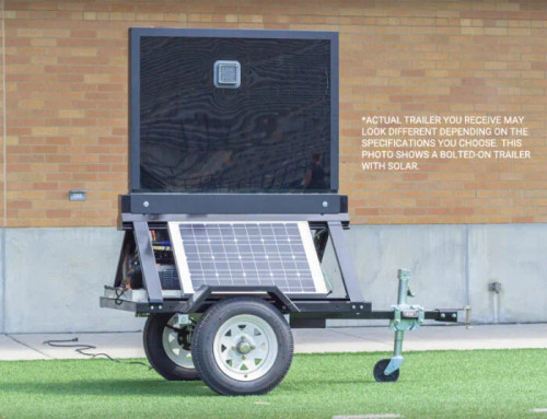Trailer – Welded-On A-Frame for 13″ Digit Scoreboard & 21″ Digit Practice Timer