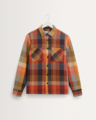 Whiting Orange Pike Check Overshirt