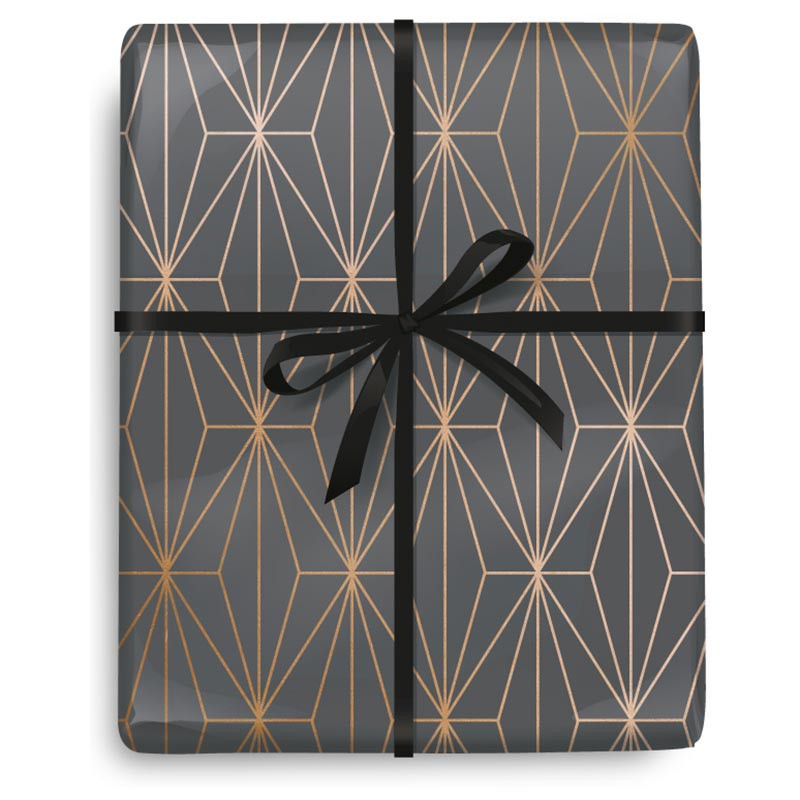 Copper Nouveau Wrapping Paper - 8FT - [Wholesale]The Giftwrap Company