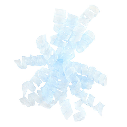 CURLY SHEER BOW BABY BLUE 19118-10KHL