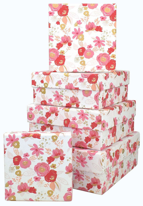Nest Boxes - Cote Floral Square Set 5