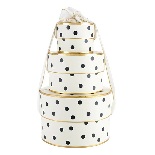 Nested Paper Gift Box Set - Polka Dots - Set of 3