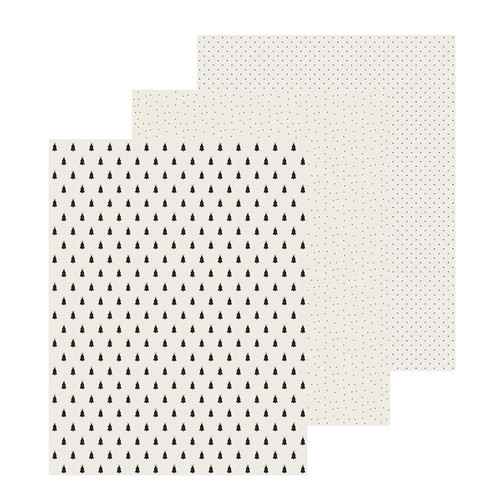 Black + Ivory Tissue Paper - Set of 3