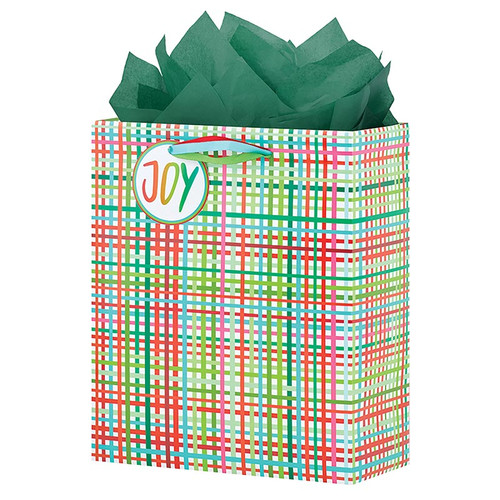 FESTIVE GRID MD GIFT BAG 4774-02