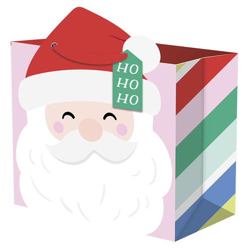 Merry Vibes Santa Face Gift Bag - Medium