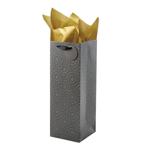 Pewter Swirls - Bottle Bag 