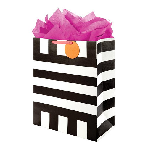 Mod Textile Black Gift Bag - Jumbo