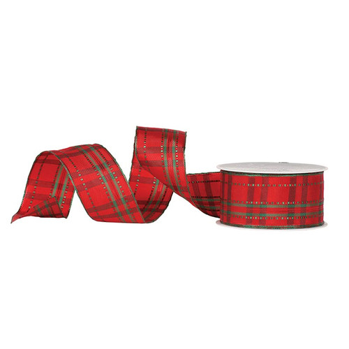 Ubran Plaid Wired Ribbon