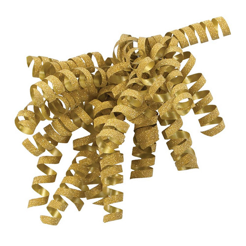 Gold Dust Curly Sheer Bow