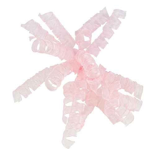 Pink Curly Sheer Bow