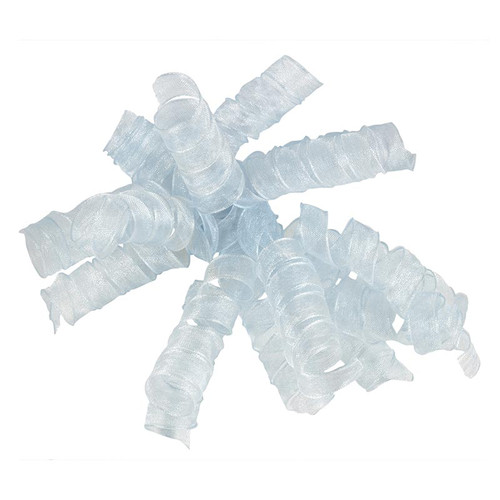 Baby Blue Curly Sheer Bow