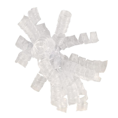 Whte Curly Sheer Bow