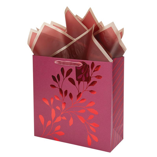 Ruby Blossom Gift Bag - Large Square Luxe