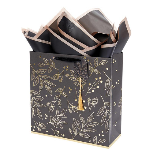 Noir Garden Gift Bag - Large Square Luxe