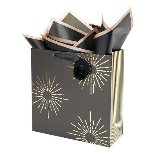 Rays Noir Gift Bag - Large Square Luxe