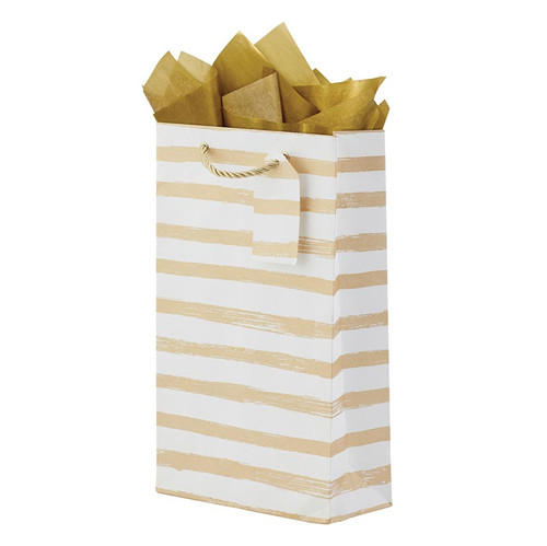 Golden Stripe Gift Bag - Bottle