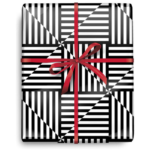 Mod Textile Black Wrapping Paper - 5FT