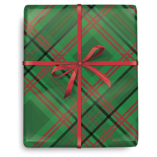 Diagonal Plaid Wrapping Paper - 10FT