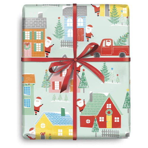 Santa's Village Wrapping Paper - 10FT