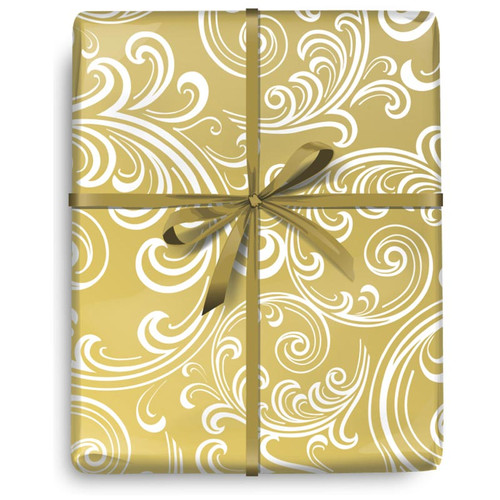 Golden Scrolls Wrapping Paper - 9FT