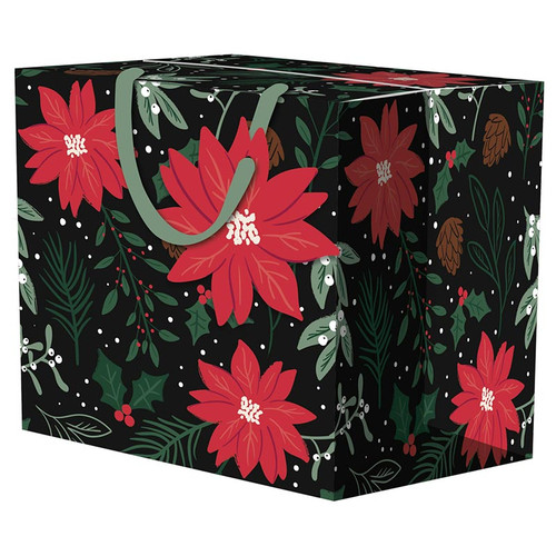 Holly Day Cheer Poinsettia Candle Bag