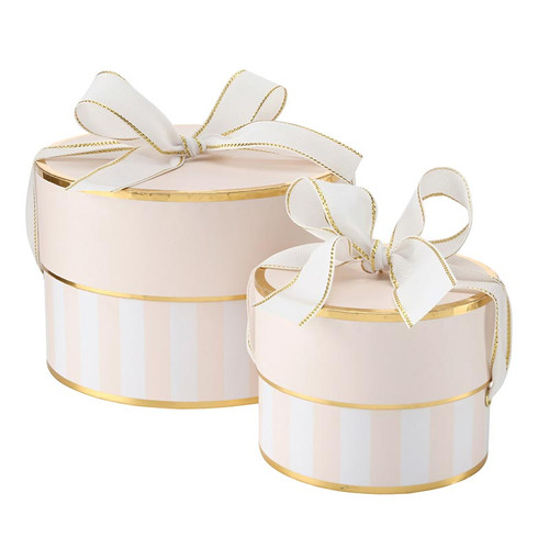 Gift Box Nested - Pink Stripes