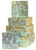 Nest Boxes - Gold Crush on Mint Square Set 5