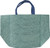 Tote - Washed Jute Teal 6 Pocket