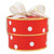 Nested Paper Gift Box - Red + White Dots - Set of 3