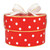 Nested Paper Gift Box - Red + White Dots - Set of 3