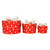 Nested Paper Gift Box - Red + White Dots - Set of 3