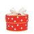 Nested Paper Gift Box - Red + White Dots - Set of 3
