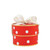 Nested Paper Gift Box - Red + White Dots - Set of 3