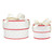 Nested Paper Gift Box - Red with Gold Dots - Set of 2