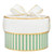 Nested Paper Gift Box - Sage Stripes - Set of 3