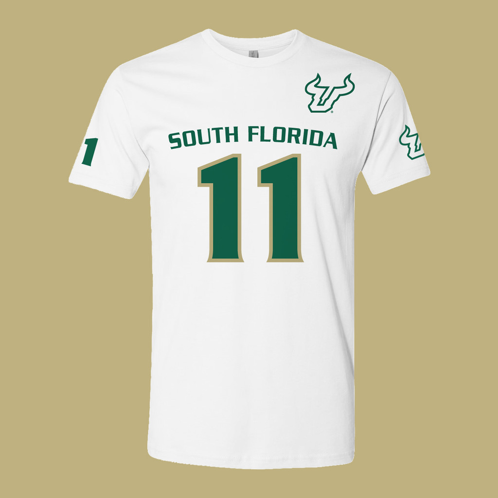 USF Gerry Bohanon Jersey Shirt - White - Front