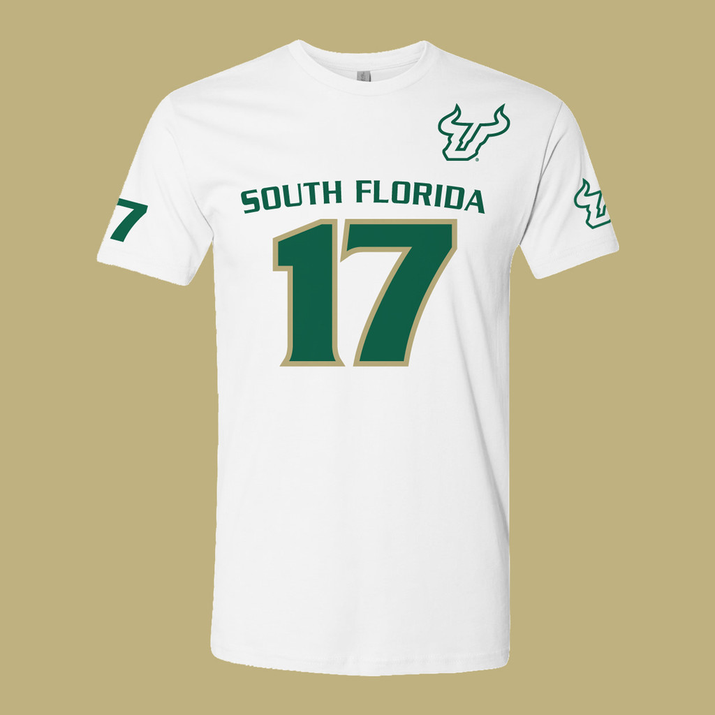 USF Byrum Brown Jersey Shirt - White - Front
