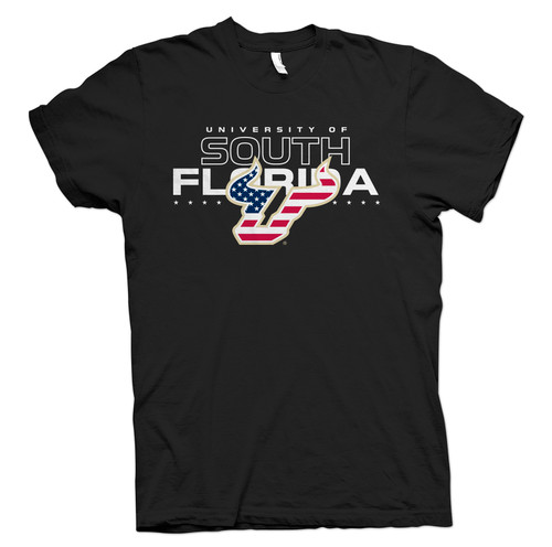 USF Stars & Stripes Black Shirt